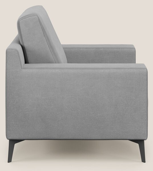 Prestige poltroncina moderna in microfibra smacchiabile T11 grigio