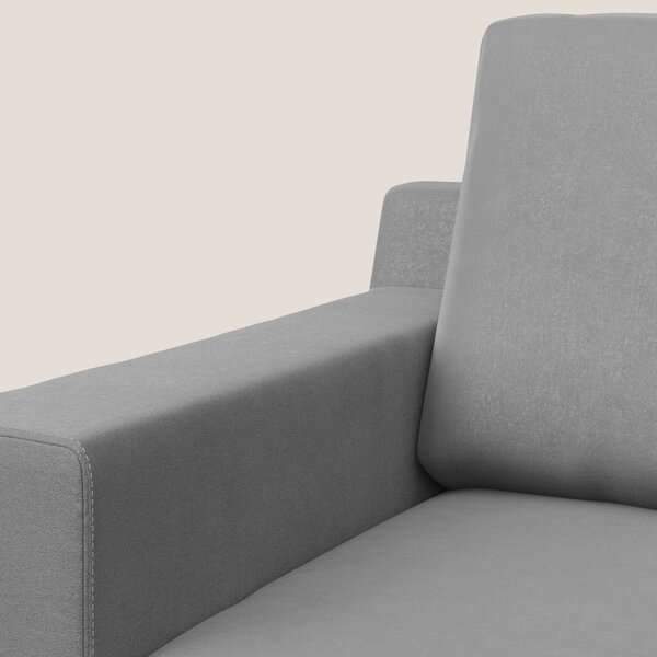 Prestige poltroncina moderna in microfibra smacchiabile T11 grigio