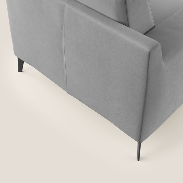 Prestige poltroncina moderna in microfibra smacchiabile T11 grigio