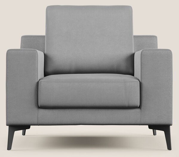 Prestige poltroncina moderna in microfibra smacchiabile T11 grigio