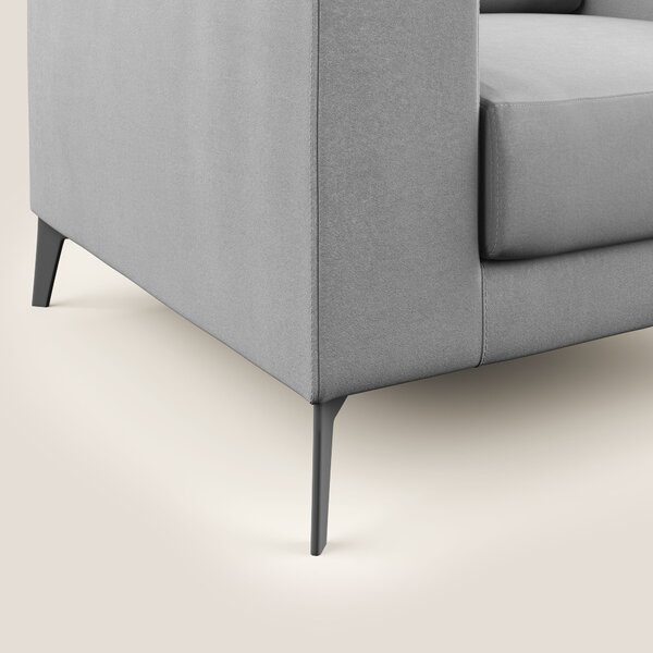Prestige poltroncina moderna in microfibra smacchiabile T11 grigio