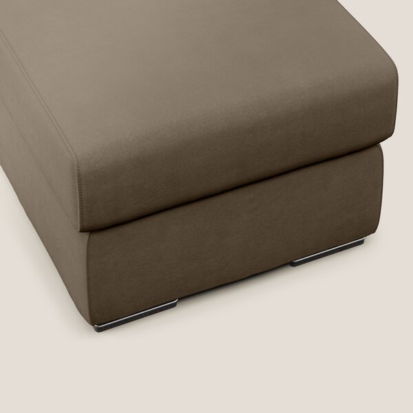 Sun pouf apribile contenitore in microfibra smacchiabile T11 marrone
