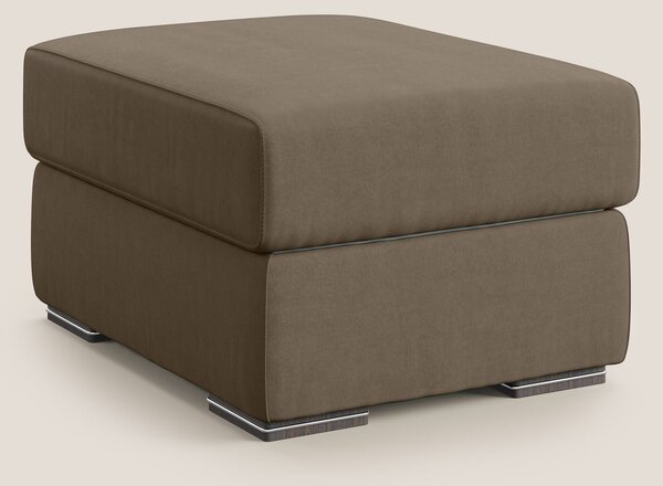 Sun pouf apribile contenitore in microfibra smacchiabile T11 marrone