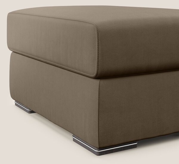 Sun pouf apribile contenitore in microfibra smacchiabile T11 marrone