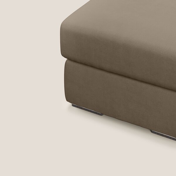 Sun pouf apribile contenitore in microfibra smacchiabile T11 marrone