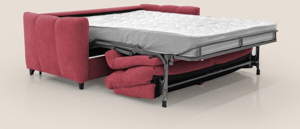 Peonia divano letto scandinavo con materasso H18 cm e morbido e alto s