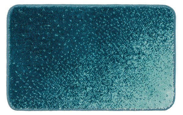 Tappeto bagno rettangolare Pixel in polipropilene blu 80 x 50 cm