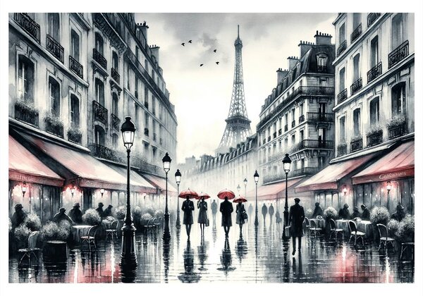 Quadro su tela – Passeggiata serale a Parigi