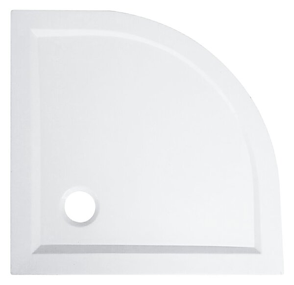 Piatto doccia standard acrilico rinforzato fibra di vetro semicircolare Essential 80 x 80 cm bianco