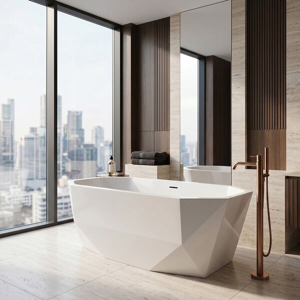 Vasca da bagno freestanding Rea Diamanti 170