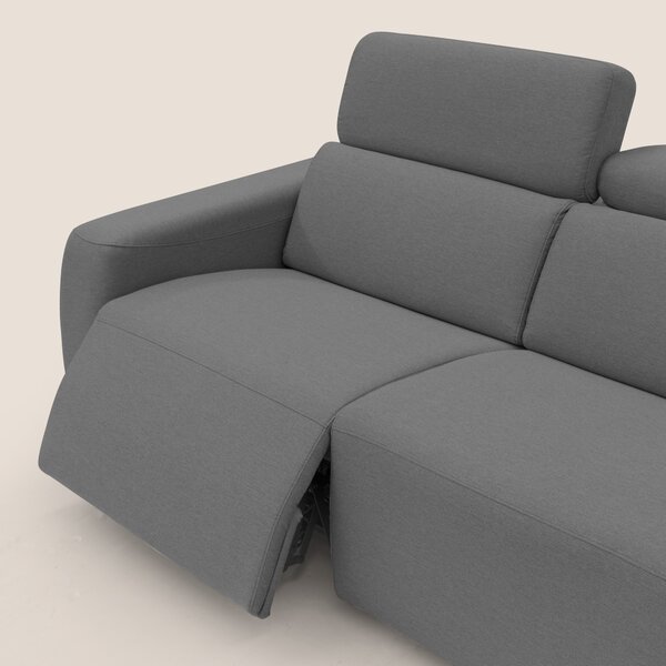 Poseidon divano letto + relax elettrico in tessuto smacchiabile imperm