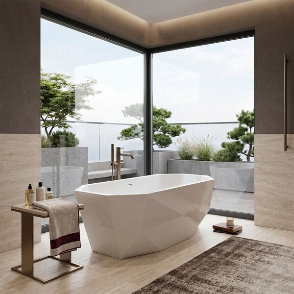 Vasca da bagno freestanding Rea Diamanti 170