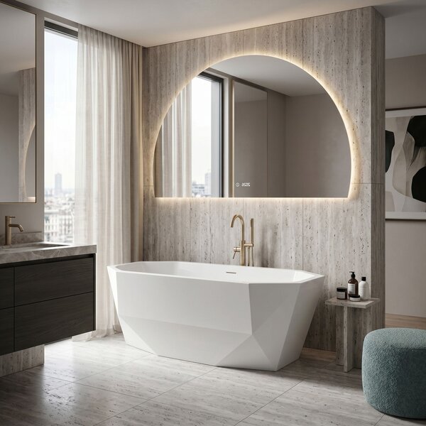 Vasca da bagno freestanding Rea Diamanti 170