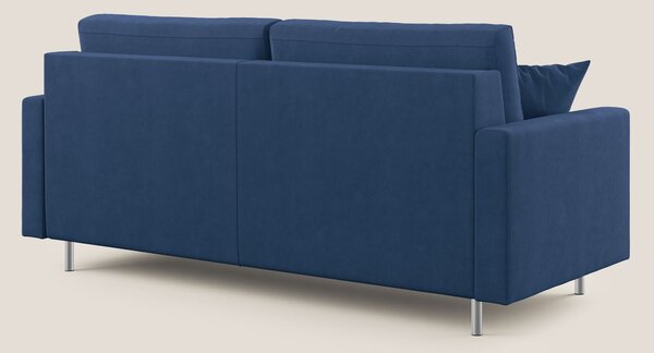 Megan divano letto matrimoniale in microfibra smacchiabile T11 blu