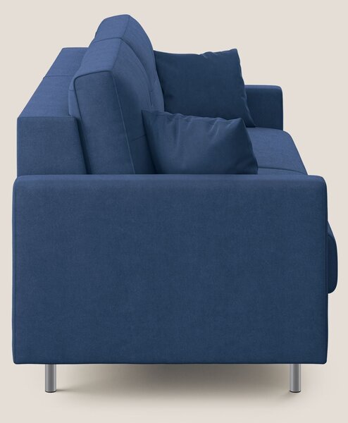 Megan divano letto matrimoniale in microfibra smacchiabile T11 blu