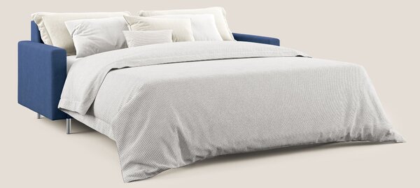 Megan divano letto matrimoniale in microfibra smacchiabile T11 blu