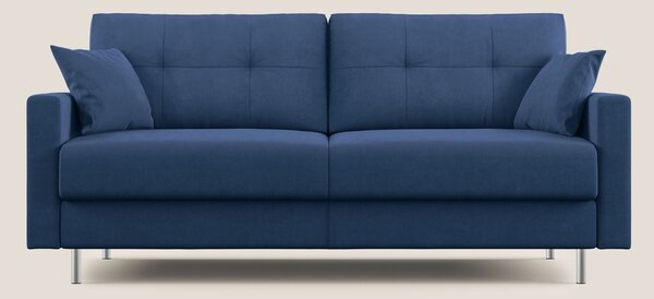 Megan divano letto matrimoniale in microfibra smacchiabile T11 blu