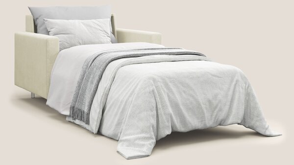 Megan poltrona letto in microfibra smacchiabile T11 panna