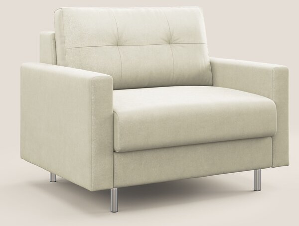 Megan poltrona letto in microfibra smacchiabile T11 panna