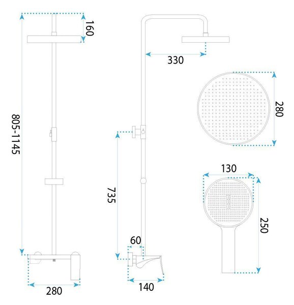 Set doccia Rea Vision Titan
