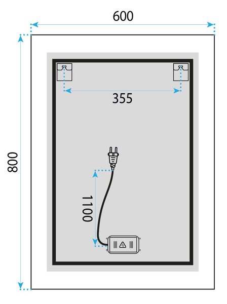 Specchio LED 60x80cm SAB-3426
