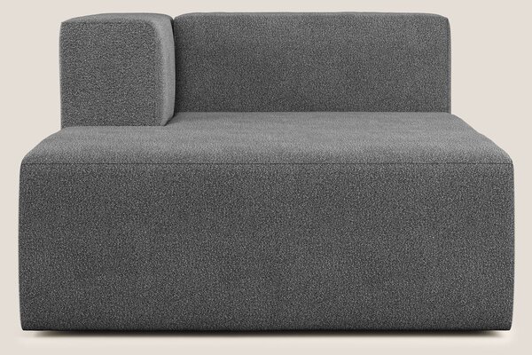 Nettuno modulo chaise longue in morbido tessuto bouclè T07 antracite