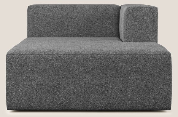 Nettuno modulo chaise longue in morbido tessuto bouclè T07 antracite