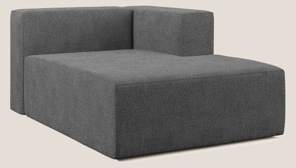 Nettuno modulo chaise longue in morbido tessuto bouclè T07 antracite