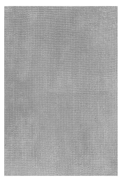 Tappeto bagno rettangolare Fluffy in poliestere grigio 80 x 50 cm