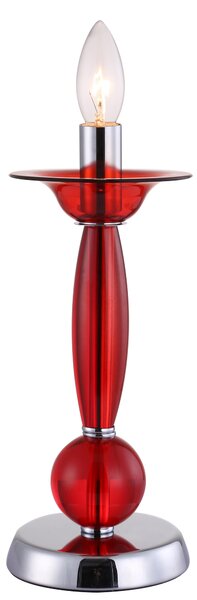 Lumetto Acrilico Trasparente Rosso Lampada Da Tavolo Moderna E14 Ambiente I-estefan-l1 Rso