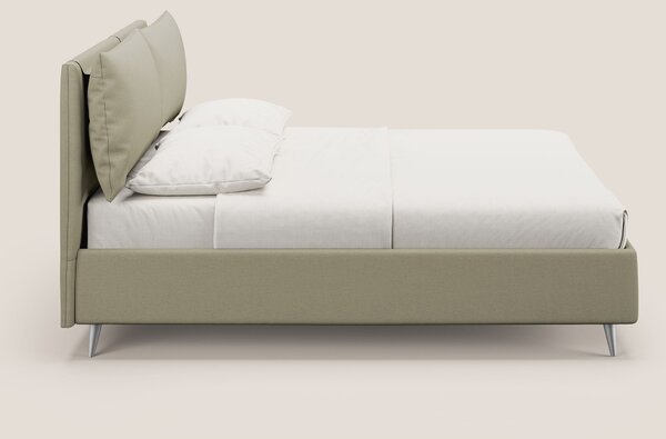 Elsa letto imbottito con vano contenitore in tessuto smacchiabile T05