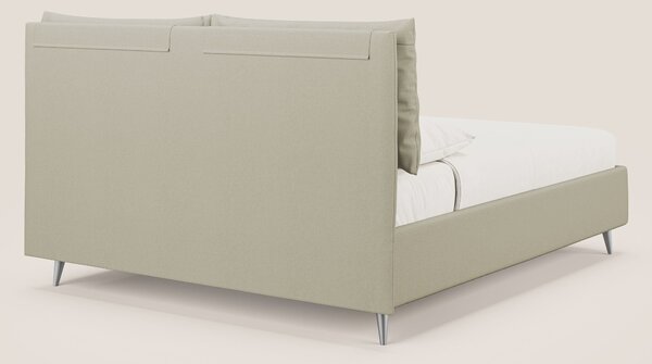 Elsa letto imbottito con vano contenitore in tessuto smacchiabile T05