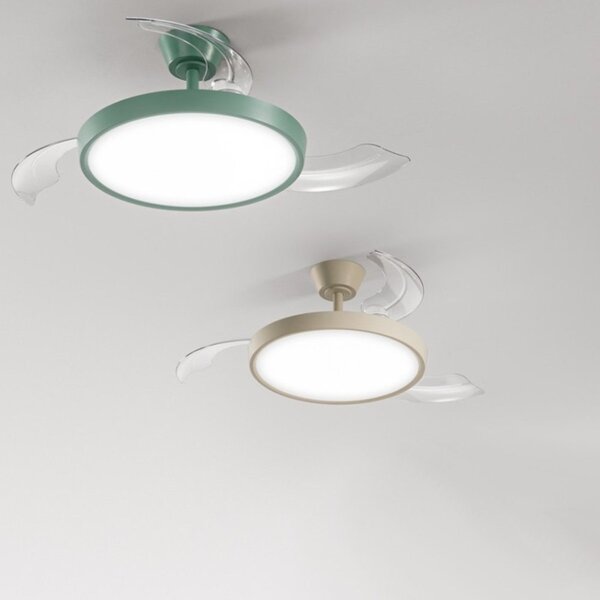 Ventilatore moderno perenz myra 7196 led dimmerabile metallo acrilico - Perenz