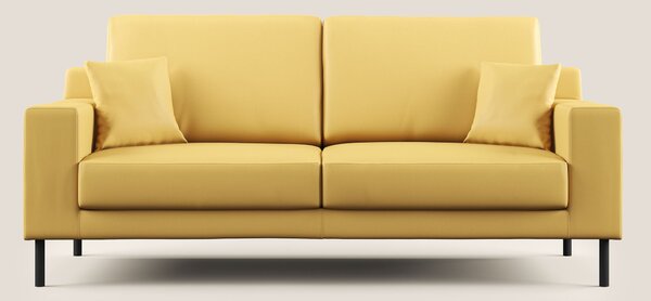 Uranio divano moderno lineare in Ecopelle impermeabile T04 giallo