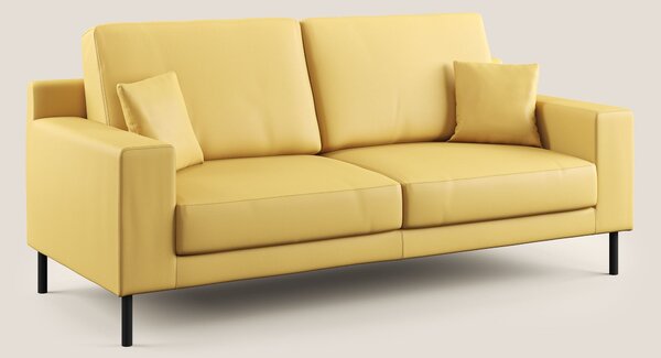 Uranio divano moderno lineare in Ecopelle impermeabile T04 giallo