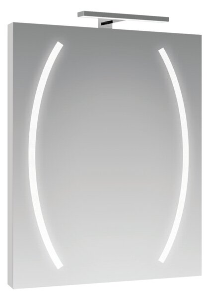 Specchio con illuminazione integrata completo di faretto bagno rettangolare Boomerang L 60 x H 80 cm
