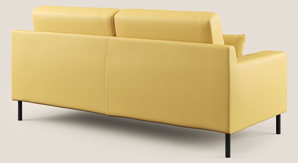 Uranio divano moderno lineare in Ecopelle impermeabile T04 giallo