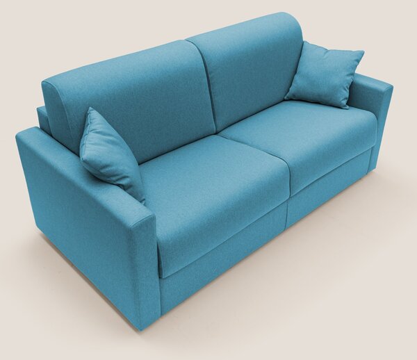 Chris Divano letto matrimoniale in tessuto impermeabile T13 azzurro