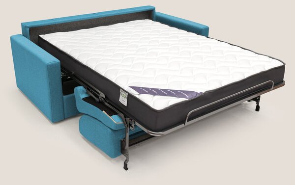 Chris Divano letto matrimoniale in tessuto impermeabile T13 azzurro