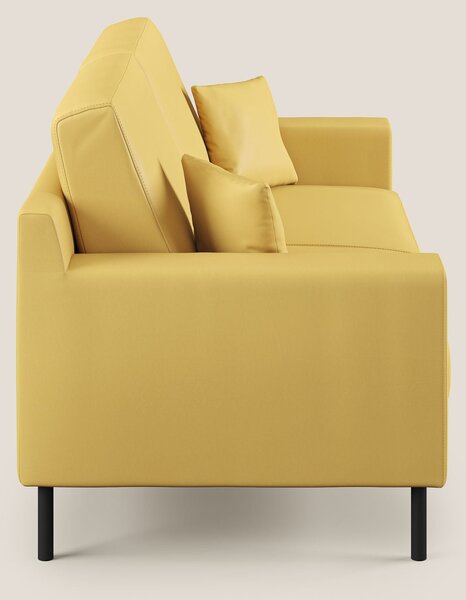 Uranio divano moderno lineare in Ecopelle impermeabile T04 giallo