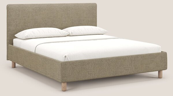 Serena letto contenitore salvaspazio scandinavo in tessuto fiammato im