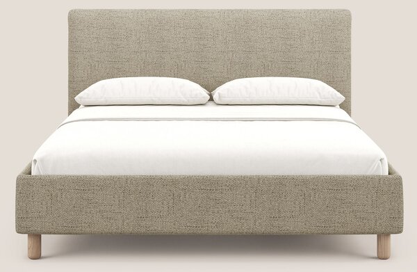 Serena letto contenitore salvaspazio scandinavo in tessuto fiammato im