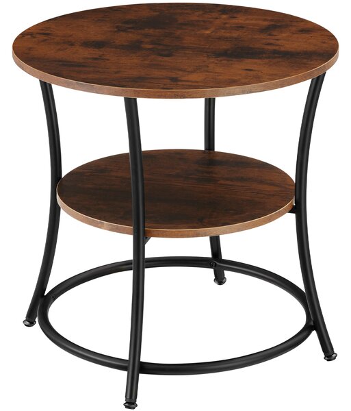 Tectake 404445 tavolino saint louis 55x56cm - legno industriale scuro, rustico