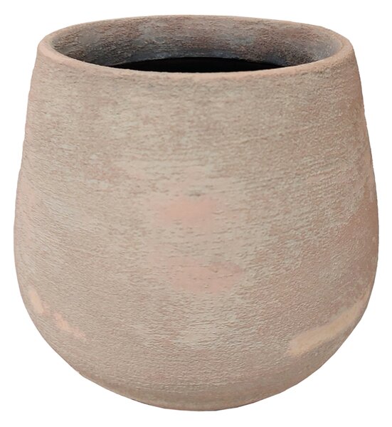Vaso Erika in ceramica colore rosa antico H 14 cm, Ø 16 cm