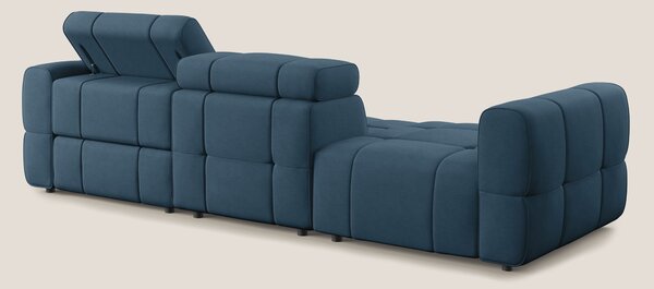 Giotto Divano con terminale e opzione relax elettrico in microfibra ef