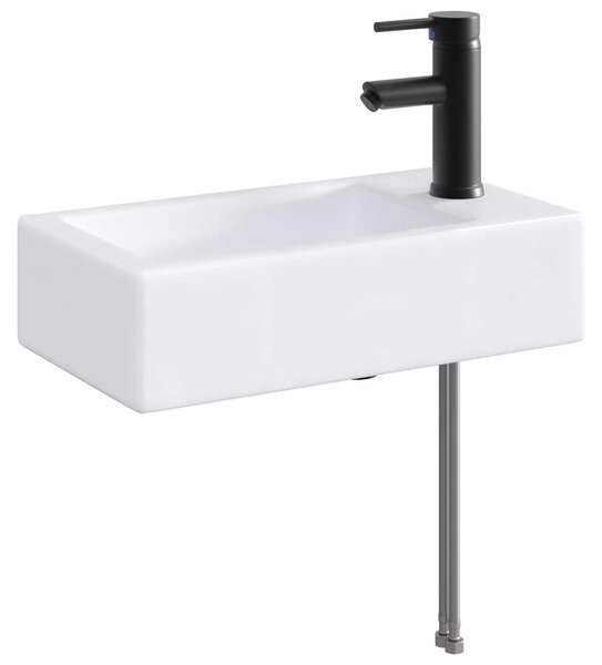 Lavabo da bagno Nero Opaco 45,5 x 25,5 x 13 cm Metallo
