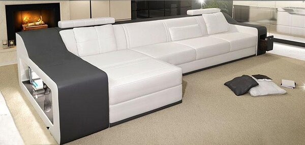 Divano in pelle con USB zona giorno divano angolare divano angolare design moderno divano B2017B