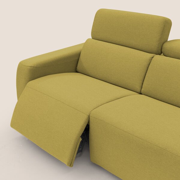 Poseidon divano letto + relax elettrico in tessuto smacchiabile imperm