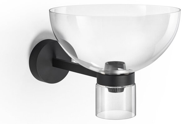 Applique da parete FLOS, Nocturne Bowl, dimmerabile, Nero, Corridoio, Alluminio, Design