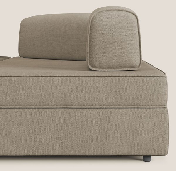 Liberty divano angolare con pouf estraibile e schienali movibili in te